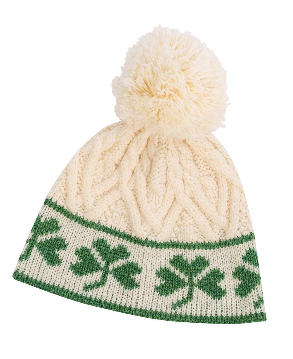 7105 Shamrock Aran - 100% Merino Wool - Hat Natural